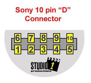 Sony 10 pin D connector pinout lanc Studio 1 Productions