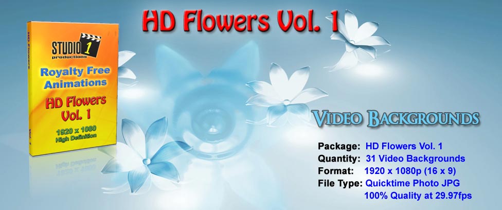 Video Backgrounds of Flowers Volume 1 Studio 1 Productions