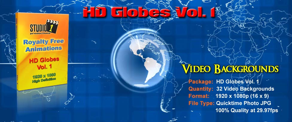 Video Backgrounds of Globes Volume 1 Studio 1 Productions