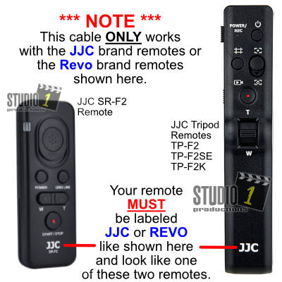 JJC SR-F2 Remote Extension Cables Studio 1 Productions