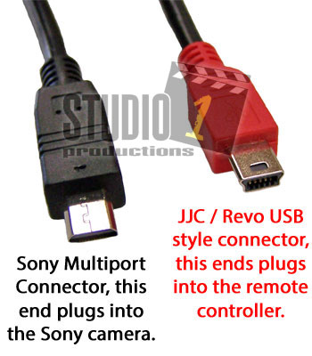 Extension Cable for JJC SR-F2 remote control multiport Studio 1 Productions